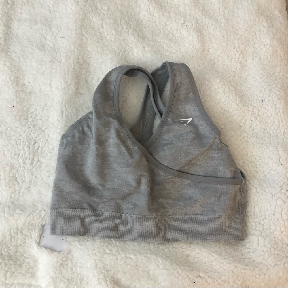 Camo grey gymshark sports bra